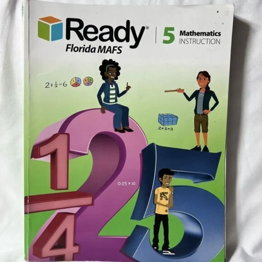 Ready Florida MAFS Grade 5 Mathematics Instruction Workbook No Writing